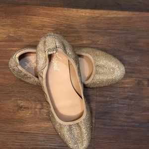 Gold Glittery Ballet Flats